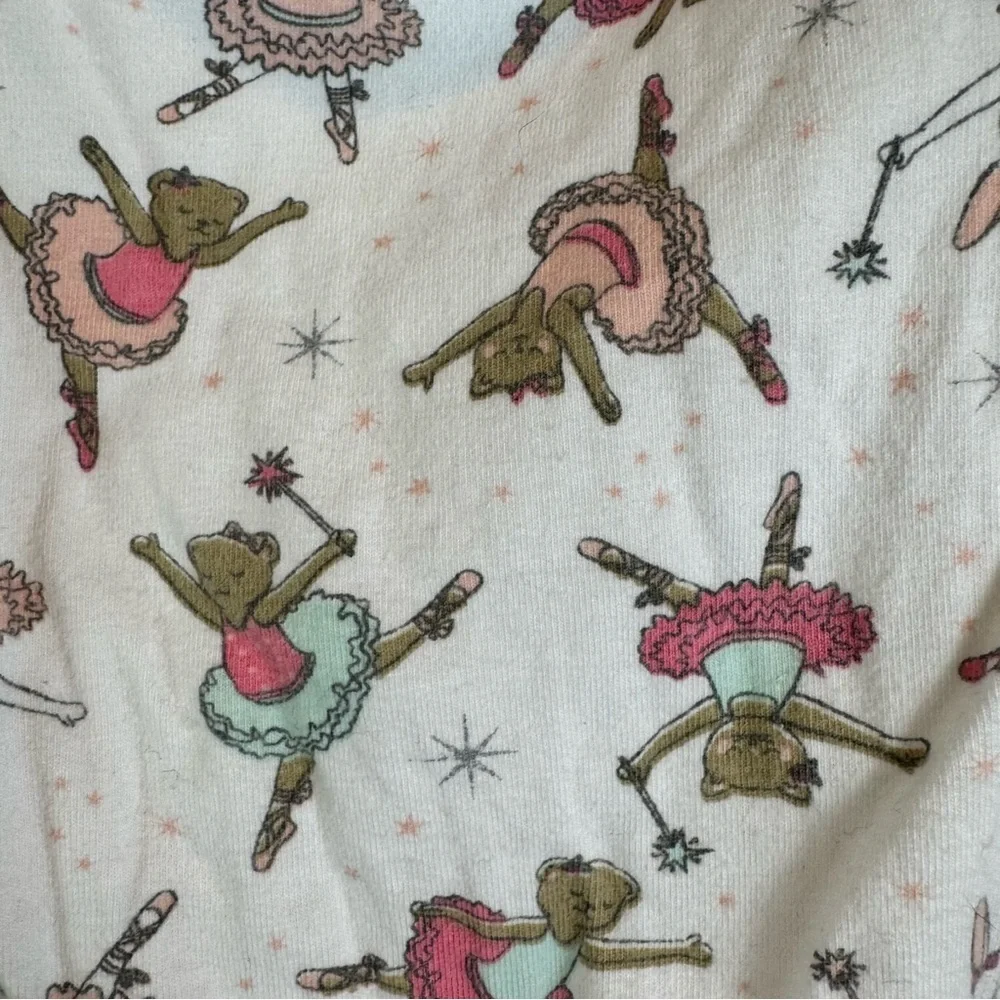 Mud Pie Ballerina Animals One Piece - White and Pink Babies Size 3-6M